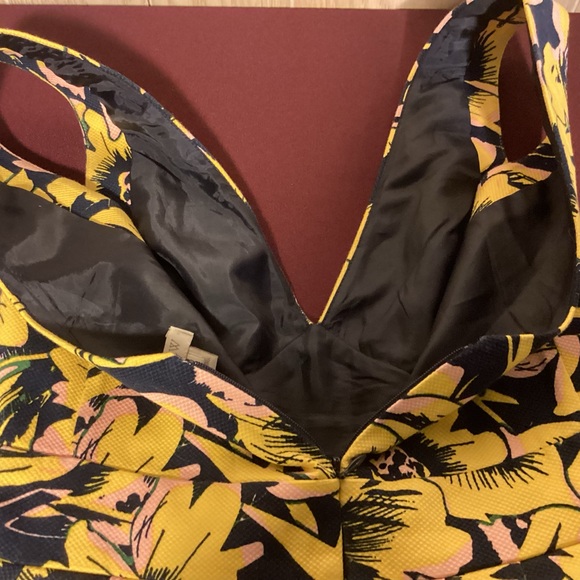 Women’s J Crew Dress flare bold floral design womens size 0 - Picture 8 of 9